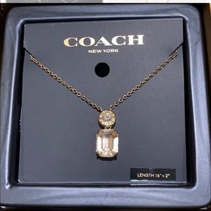 COACH F73037 GDCY EMERALD CUT CRYSTAL CLEAR/GOLD